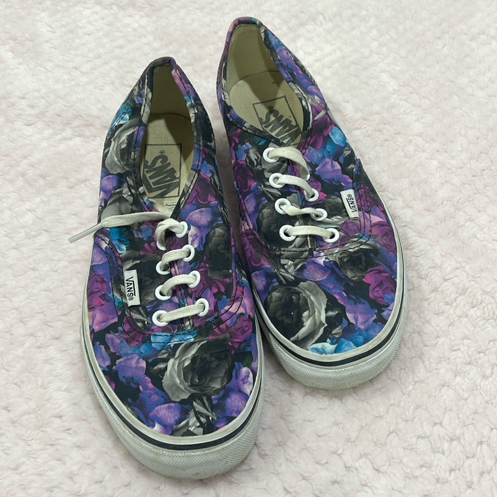 Purple Floral Vans